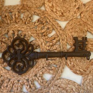 Cast Iron Rust Coloured Key shape Key holder
